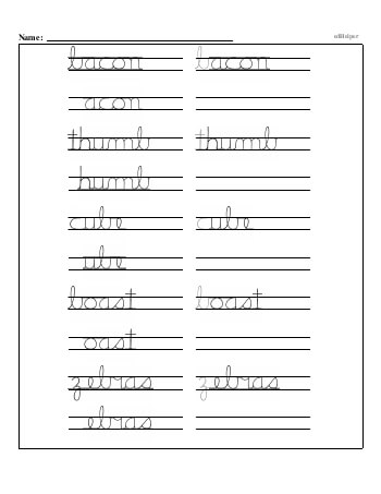 teach Writing cursive B with second grade mixed work (Book #2)
