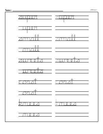 teach Writing cursive S with second grade mixed work (Book #2)