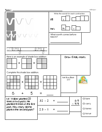 teach Writing cursive V with second grade mixed work