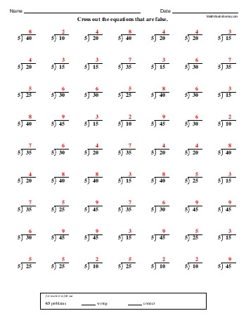teach Division Minute: Dividing 5s (dividend up to 45) teach Division Minute: Dividing 5s (dividend up to 45)