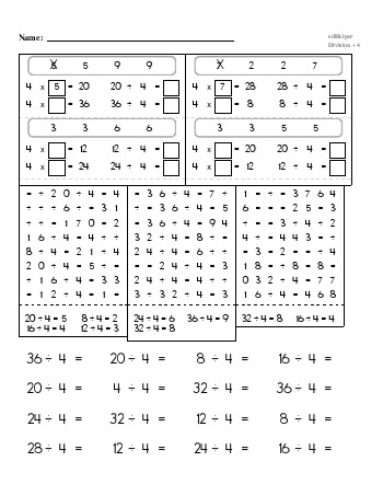 teach Division ÷4 Workbook