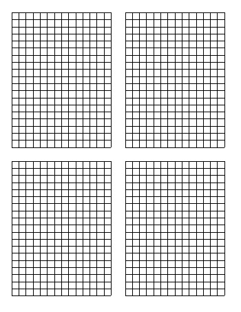 Standard Graph Paper - Four Quadrants Per Page worksheet