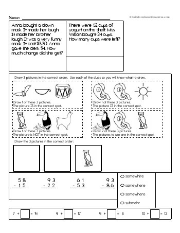 Third Grade Math Review (Book #2) worksheet