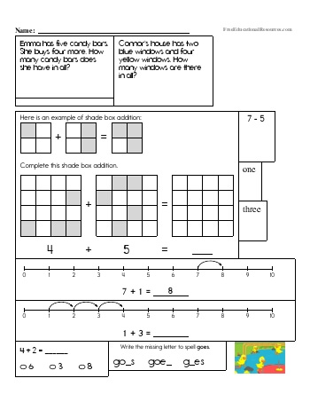 First Grade Math Review (Book #3) teaching resource