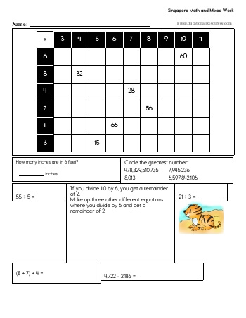 teach Singapore Math - Sixth Grade Book #1