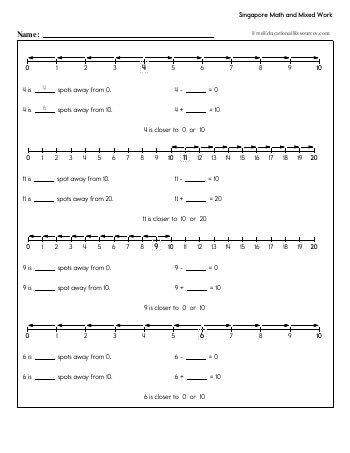 singapore math kindergarten worksheets