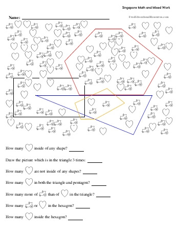 worksheets singapore 1 math for grade Singapore Math FreeEducationalResources.com Worksheets