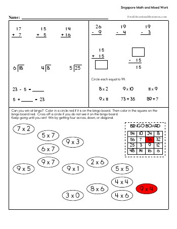 Singapore Math - Third Grade Book #1 teaching resource