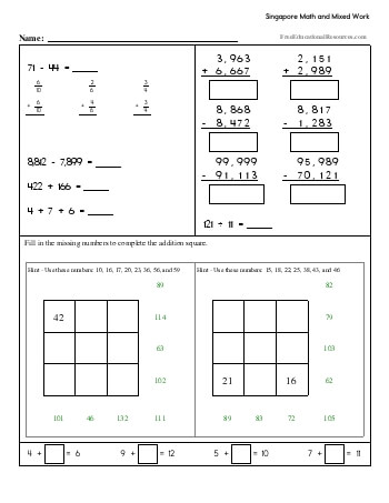 Singapore Math - Fourth Grade Book #2 teaching resource