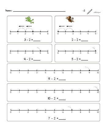 Numberline Subtraction | FreeEducationalResources.com