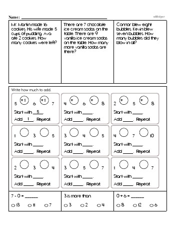 teach First Grade Word Problems Resource Book (Week #9)