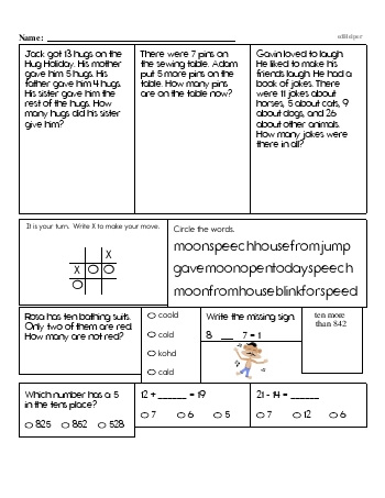 Second Grade Word Problems Resource Book (Week #5) teaching resource