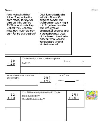 teach Fifth Grade Word Problems Resource Book (Week #3)