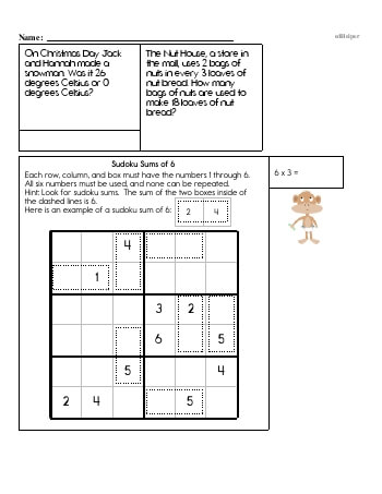 teach Fifth Grade Word Problems Resource Book (Week #6)