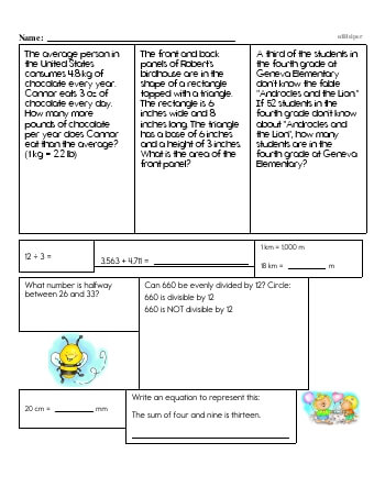 teach Sixth Grade Word Problems Resource Book (Week #1)
